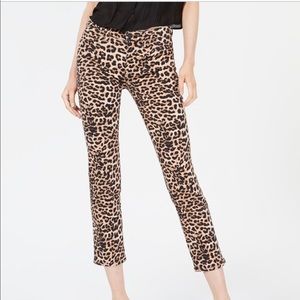 Hudson Nico cigarette animal print jeans size 28 Brown And Black